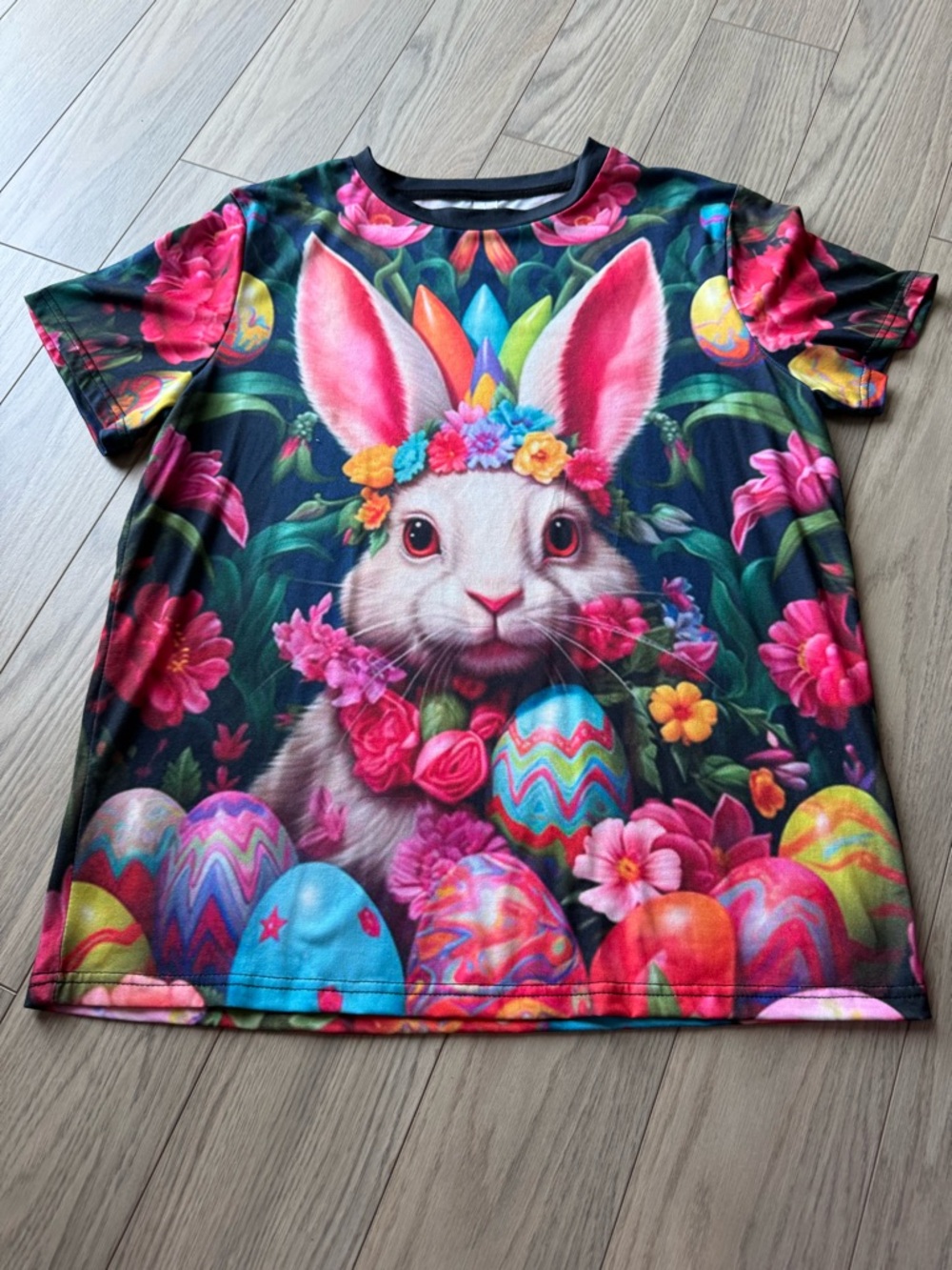Women’s Bunny Easter Graphic Tee - Multicolor